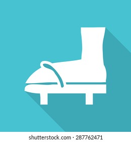 shoes flat icon with long shadow.