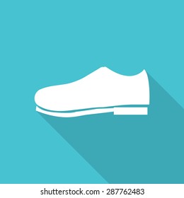 shoes flat icon with long shadow.
