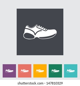 Shoes flat icon. Vector illustration.