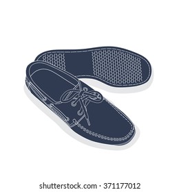 Shoes flat icon. Vector illustration.