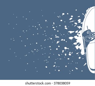 Shoes flat icon. Vector illustration.