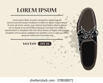 Shoes flat icon. Vector illustration.