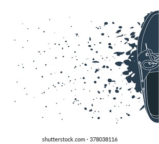 Shoes flat icon. Vector illustration.