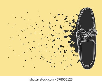 Shoes flat icon. Vector illustration.