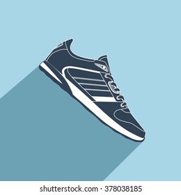 Shoes flat icon. Vector illustration.