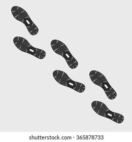 shoes foot print. Imprint. vector Illustration