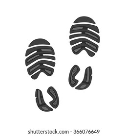 shoes foot print. Imprint. vector Illustration