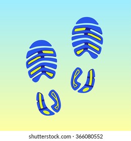 shoes foot print. Imprint. vector Illustration