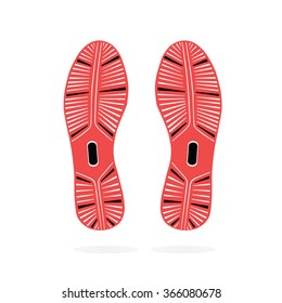 shoes foot print. Imprint. vector Illustration