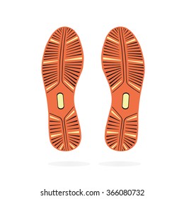 shoes foot print. Imprint. vector Illustration