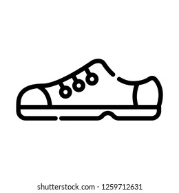 shoes foot ware fashion clothes and accessories shopping women line arts icon vector template