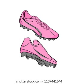 Shoes football illustration art