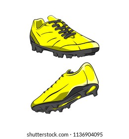 Shoes football yellow set