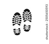 Shoes Footprint Silhouette Vector Illustration