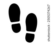 Shoes footprint silhouette. Vector image