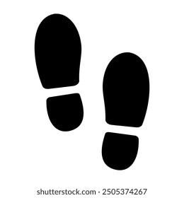 Shoes footprint silhouette. Vector image