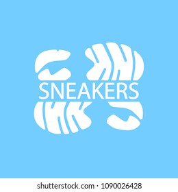 shoes footprint vector