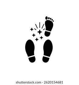 Shoes with Footprints Leading to a Brighter Future