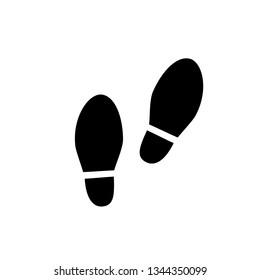 Shoes Footsteps icon. Vector illustration
