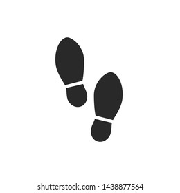 Shoes Footsteps icon vector illustration 