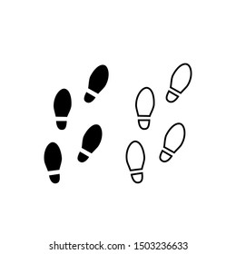 Shoes Footsteps icon. Vector illustration