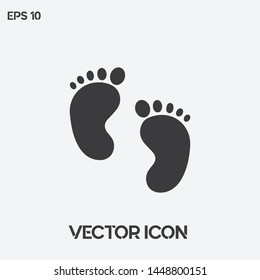Shoes Footsteps icon vector. Premium quality.