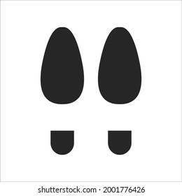 Shoes Footsteps symbol vector elements for infographic web