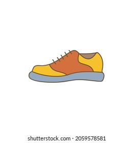 Shoes, footwear icon in color icon, isolated on white background 