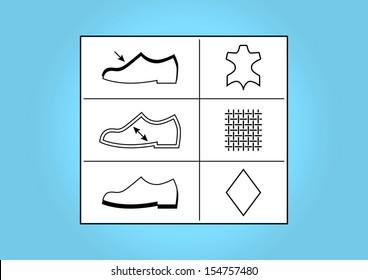 Shoes & Footwear labels and symbols - illustration