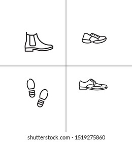 Shoes footwear lineal icon set