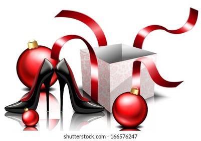 Shoes of gift wrapping