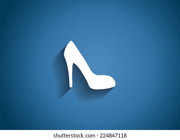 Shoes Glossy Icon Vector Illustration