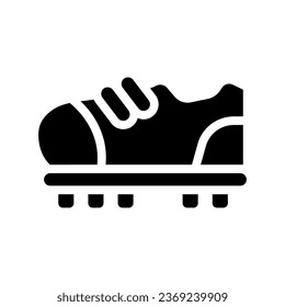 shoes glyph icon illustration vector graphic. Simple element illustration vector graphic, suitable for app, websites, and presentations isolated on white background