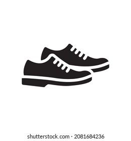 shoes glyph icon isolated on white background
