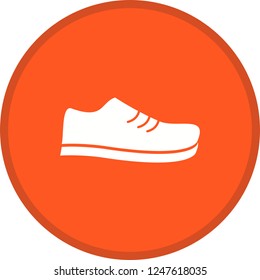 Shoes Glyph Round Circle Multicolor BG