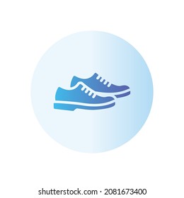 icono de gradiente de zapatos aislado en fondo blanco
