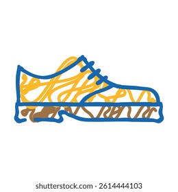 shoes for groom doodle icon sketch vector. shoes for groom sign. isolated symbol illustration