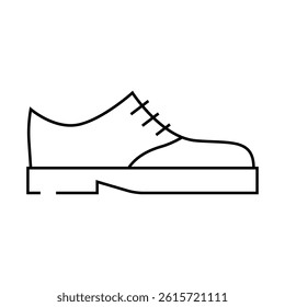shoes for groom line icon vector. shoes for groom sign. isolated contour symbol black illustration