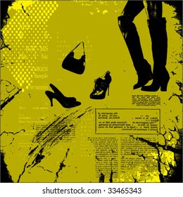 shoes grunge illustration background
