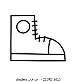 Schuhe. Handgezeichnetes Doodle-Kid-Stuff-Symbol.