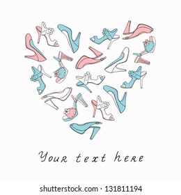 shoes hand drawn template