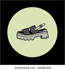 shoes hand drawn vector