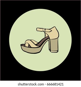 shoes hand drawn vector