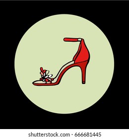 shoes hand drawn vector