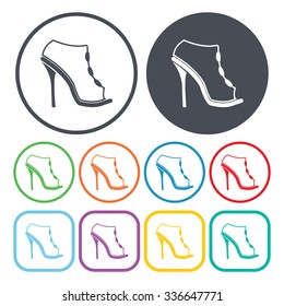 Shoes icon. 