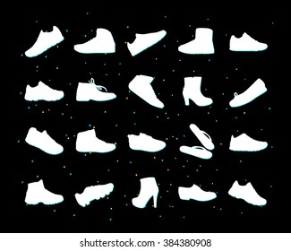 Shoes icon black and white