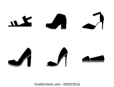 Shoes Icon Black White Stock Vector (Royalty Free) 420522016 | Shutterstock