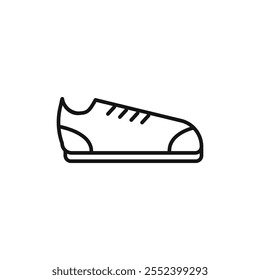 Shoes icon black and white vector outline sign