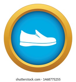 Shoes icon blue vector isolated on white background for any design