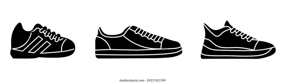 Shoes icon. Collection vector illustration of icons for business. Black icon design.